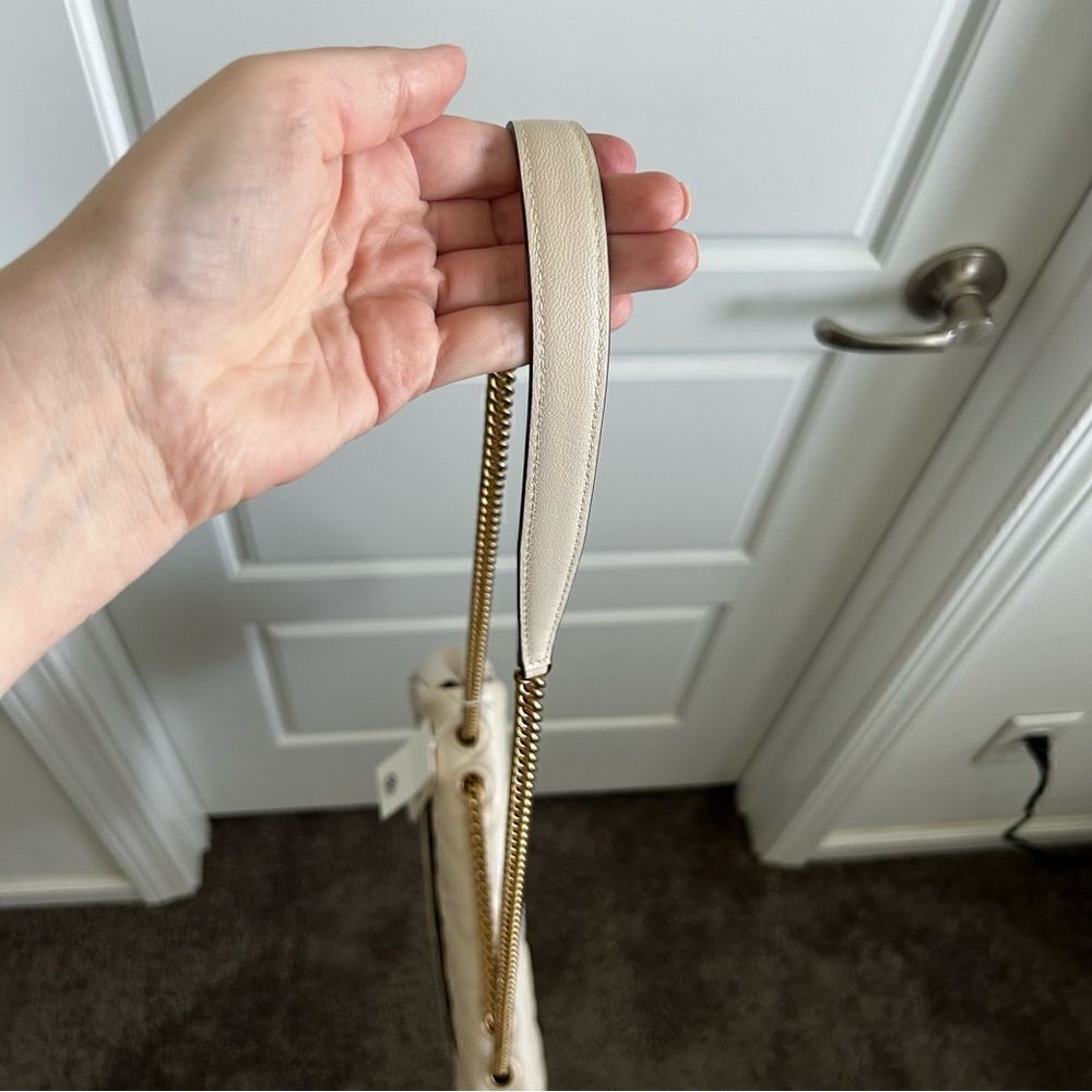 Tory Burch Cream Quilted Willa Shoulder Bag - Picture 4 of 5